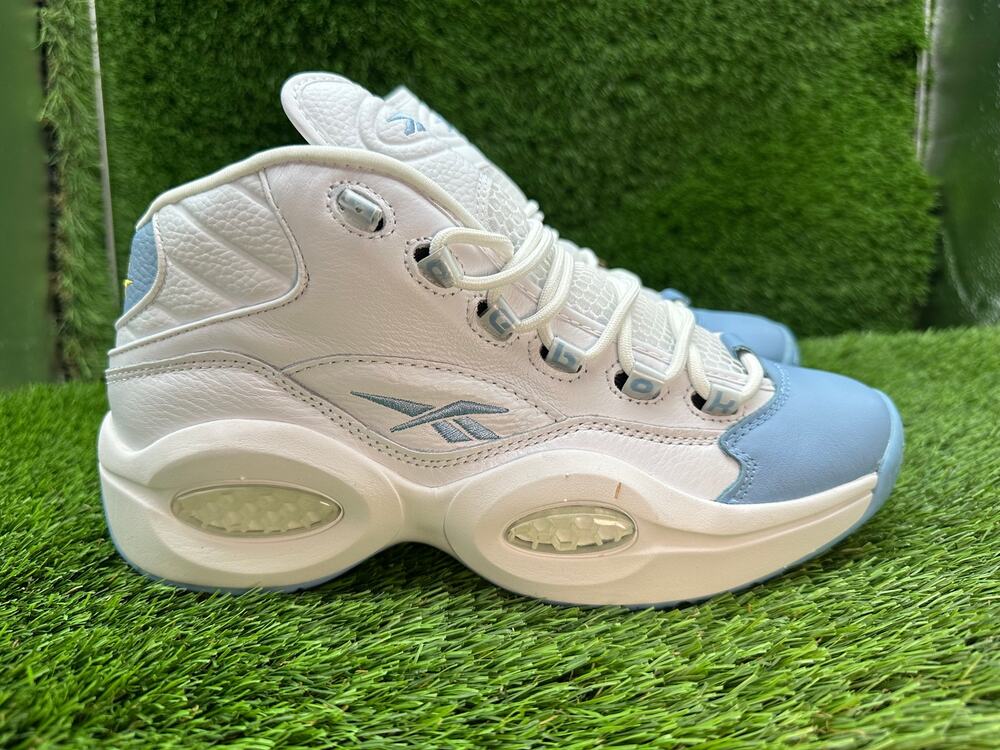Reebok Question Mid GW8854 Athletic Sneaker Men's 8 White Leather Basketball